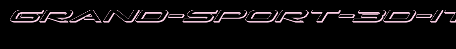 Grand-Sport-3D-Italic.ttf(字体效果展示)