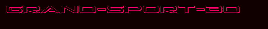 Grand-Sport-3D.ttf(艺术字体在线转换器效果展示图)