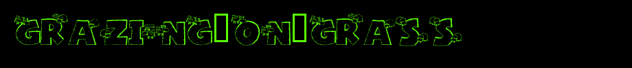 Grazing-On-Grass.ttf(艺术字体在线转换器效果展示图)