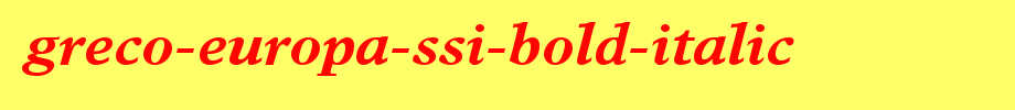 Greco-Europa-SSi-Bold-Italic.ttf
(Art font online converter effect display)