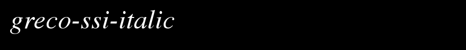 Greco-SSi-Italic.ttf(艺术字体在线转换器效果展示图)