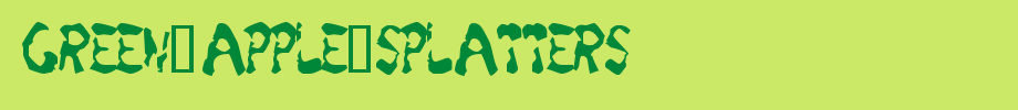 Green-Apple-Splatters.ttf(字体效果展示)