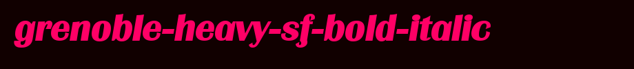 Grenoble-Heavy-SF-Bold-Italic.ttf(艺术字体在线转换器效果展示图)