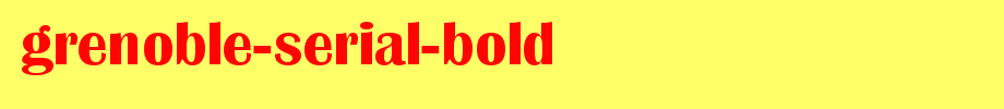 Grenoble-Serial-Bold.ttf(艺术字体在线转换器效果展示图)