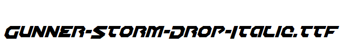 Gunner-Storm-Drop-Italic.ttf(艺术字体在线转换器效果展示图)