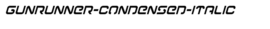 Gunrunner-Condensed-Italic.ttf(字体效果展示)