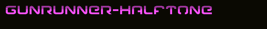 Gunrunner-Halftone.ttf
(Art font online converter effect display)