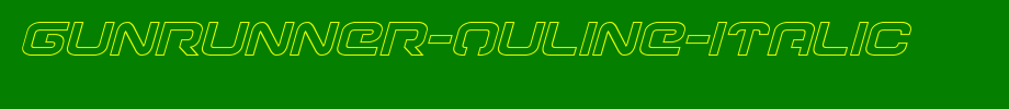 Gunrunner-Ouline-Italic.ttf(字体效果展示)