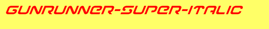 Gunrunner-Super-Italic.ttf(字体效果展示)