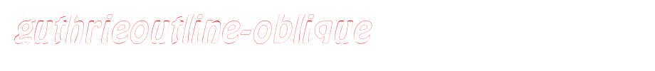 GuthrieOutline-Oblique.ttf(字体效果展示)