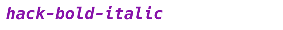 Hack-Bold-Italic.ttf(字体效果展示)