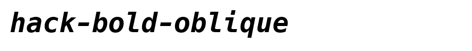 Hack-Bold-Oblique.ttf(艺术字体在线转换器效果展示图)