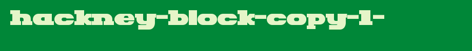 Hackney-Block-copy-1-.ttf(字体效果展示)