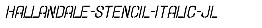 Hallandale-Stencil-Italic-JL.ttf(艺术字体在线转换器效果展示图)