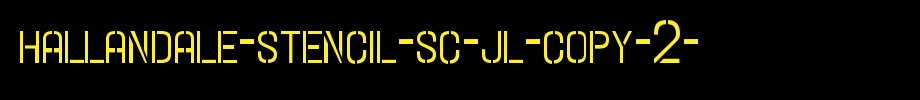 Hallandale-Stencil-SC-JL-copy-2-.ttf
(Art font online converter effect display)