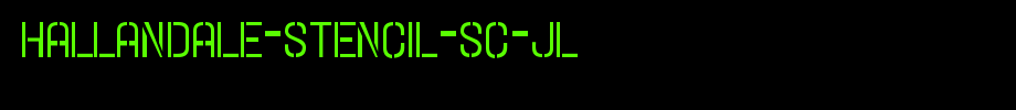 Hallandale-Stencil-SC-JL.ttf
(Art font online converter effect display)