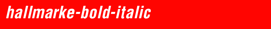 Hallmarke-Bold-Italic.ttf(艺术字体在线转换器效果展示图)