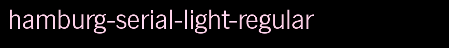 Hamburg-Serial-Light-Regular.ttf(艺术字体在线转换器效果展示图)