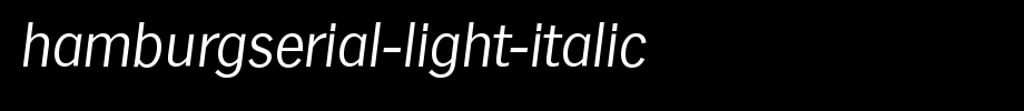 HamburgSerial-Light-Italic.ttf(艺术字体在线转换器效果展示图)