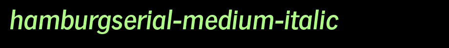 HamburgSerial-Medium-Italic.ttf(艺术字体在线转换器效果展示图)