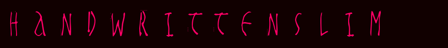 HandwrittenSlim.ttf(艺术字体在线转换器效果展示图)