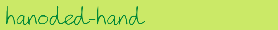 Hanoded-Hand.ttf(艺术字体在线转换器效果展示图)