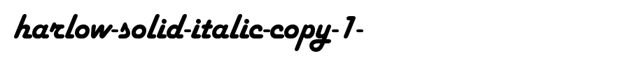 Harlow-Solid-Italic-copy-1-.ttf(艺术字体在线转换器效果展示图)