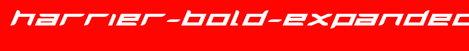 Harrier-Bold-Expanded-Italic.ttf(艺术字体在线转换器效果展示图)