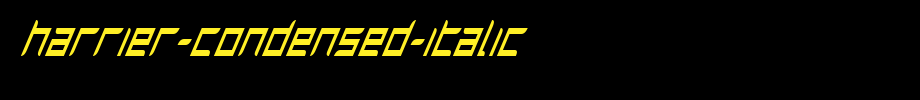 Harrier-Condensed-Italic.ttf(艺术字体在线转换器效果展示图)