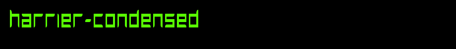 Harrier-Condensed.ttf(艺术字体在线转换器效果展示图)