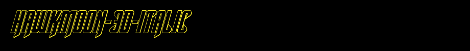 Hawkmoon-3D-Italic.ttf(艺术字体在线转换器效果展示图)