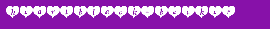 HeartBlack-Becker.ttf(艺术字体在线转换器效果展示图)