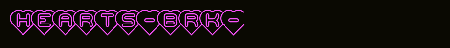 Hearts-BRK-.ttf(艺术字体在线转换器效果展示图)