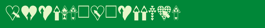 Hearts-n-Arrows.ttf(字体效果展示)