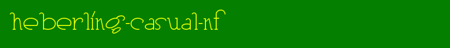 Heberling-Casual-NF.ttf(艺术字体在线转换器效果展示图)