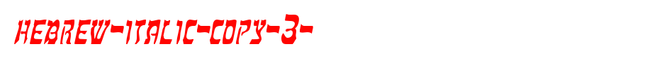 Hebrew-Italic-copy-3-.ttf(艺术字体在线转换器效果展示图)