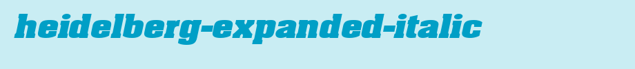 Heidelberg-Expanded-Italic.ttf(艺术字体在线转换器效果展示图)