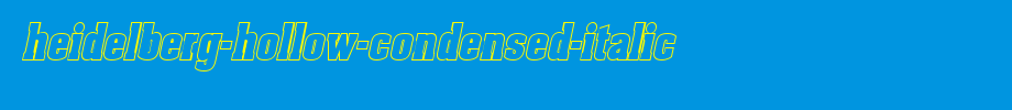 Heidelberg-Hollow-Condensed-Italic.ttf
(Art font online converter effect display)