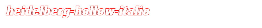 Heidelberg-Hollow-Italic.ttf
(Art font online converter effect display)