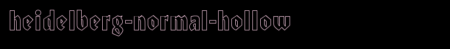 Heidelberg-Normal-Hollow.ttf(艺术字体在线转换器效果展示图)