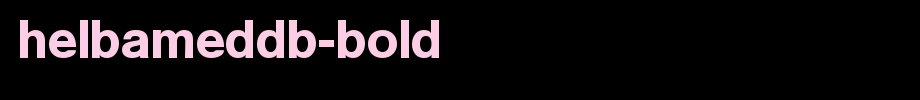 HelbaMedDB-Bold.ttf(艺术字体在线转换器效果展示图)