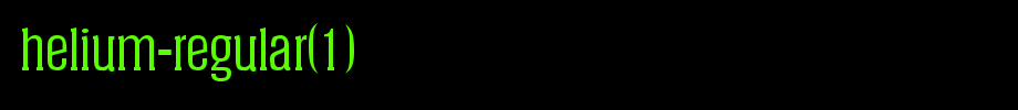 Helium-Regular(1).ttf(艺术字体在线转换器效果展示图)