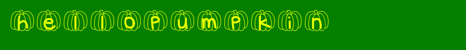 HelloPumpkin.ttf(字体效果展示)