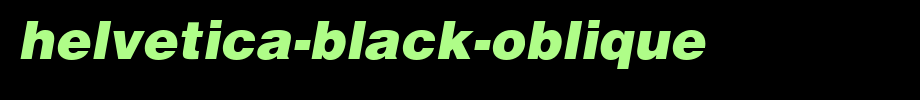 Helvetica-Black-Oblique.ttf(字体效果展示)