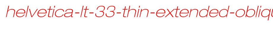 Helvetica-LT-33-Thin-Extended-Oblique.ttf(艺术字体在线转换器效果展示图)