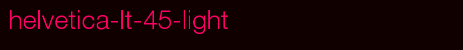 Helvetica-LT-45-Light.ttf(字体效果展示)