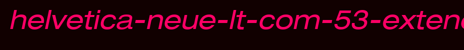 Helvetica-Neue-LT-Com-53-Extended-Oblique.ttf(艺术字体在线转换器效果展示图)