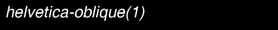 Helvetica-Oblique(1).ttf(艺术字体在线转换器效果展示图)