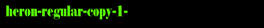 Heron-Regular-copy-1-.ttf(艺术字体在线转换器效果展示图)