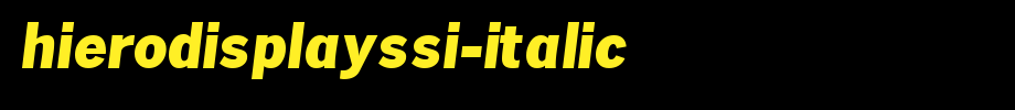 HieroDisplaySSi-Italic.ttf(艺术字体在线转换器效果展示图)